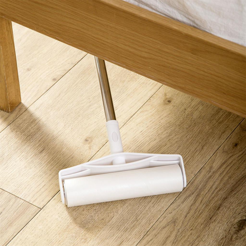 Chổi lăn JUJIAJIA dạng dính làm sạch nhà tay cầm dài tiện dụng