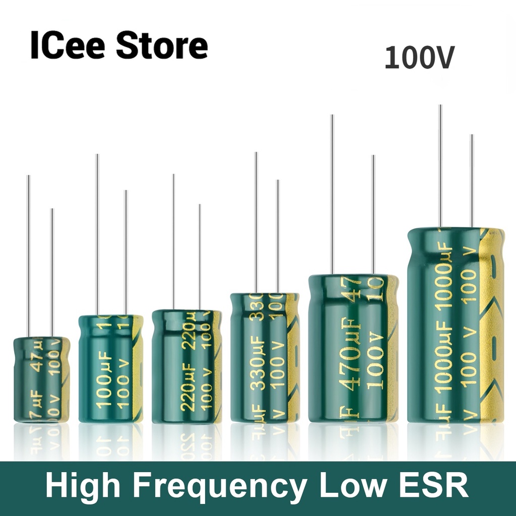 Set 50 Tụ Điện Nhôm 100V 100V 10UF 22UF 47UF 100UF 220UF 330UF 470UF