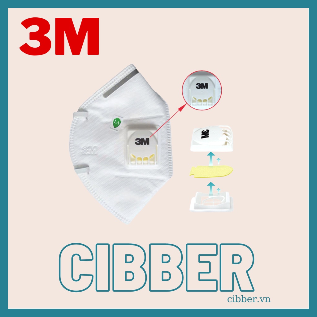 Khẩu trang 3M - Có van , Không Van (Kháng Khuẩn, Chống Bụi Mịn PM 2.5)