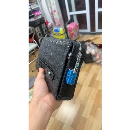 Ví Cầm Tay Clutch Nam Cao Cấp Da VÂN CÁ SẤU Mềm Đẹp Nhiều Ngăn đựng Điện Thoại Tiền Siêu Tiện Dụng