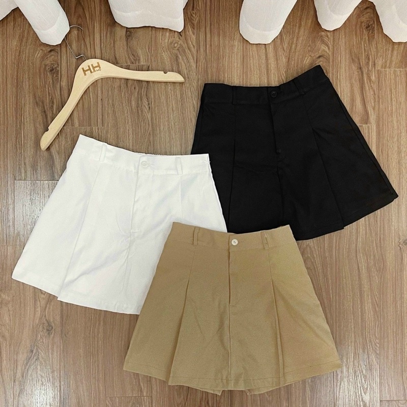 Quần giả váy nữ lưng thun chất vải kaki có lót quần bên trong lên dáng siêu xinh-Minxy shop