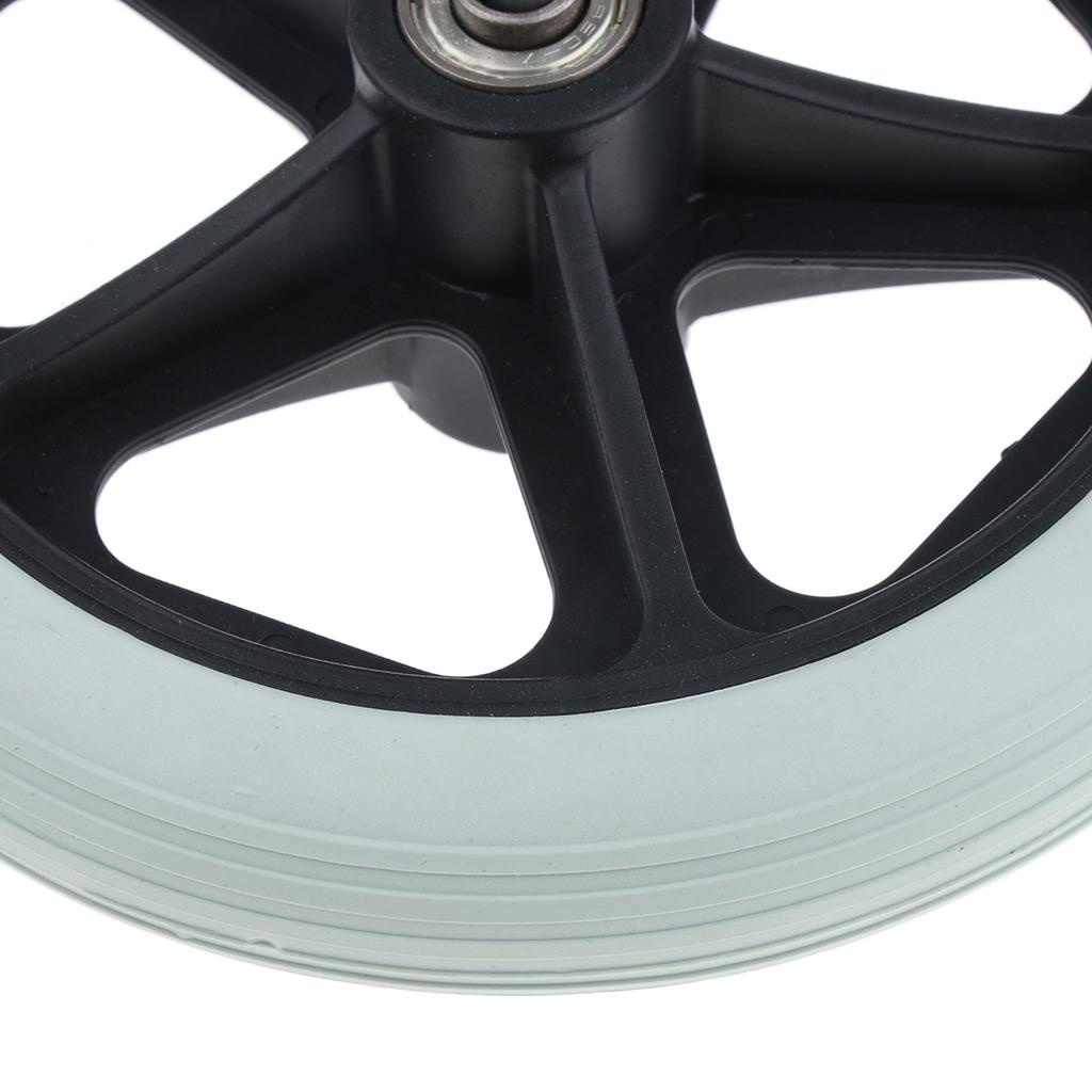 [Hàng mới về] Bánh xe lăn trước thay thế bằng hợp kim abs màu xám 6 inch