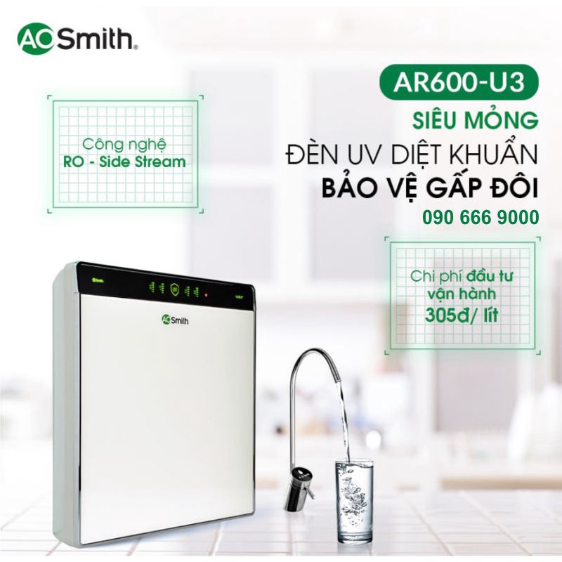 Bộ lõi lọc máy lọc nước A.O.Smith AR600-U3