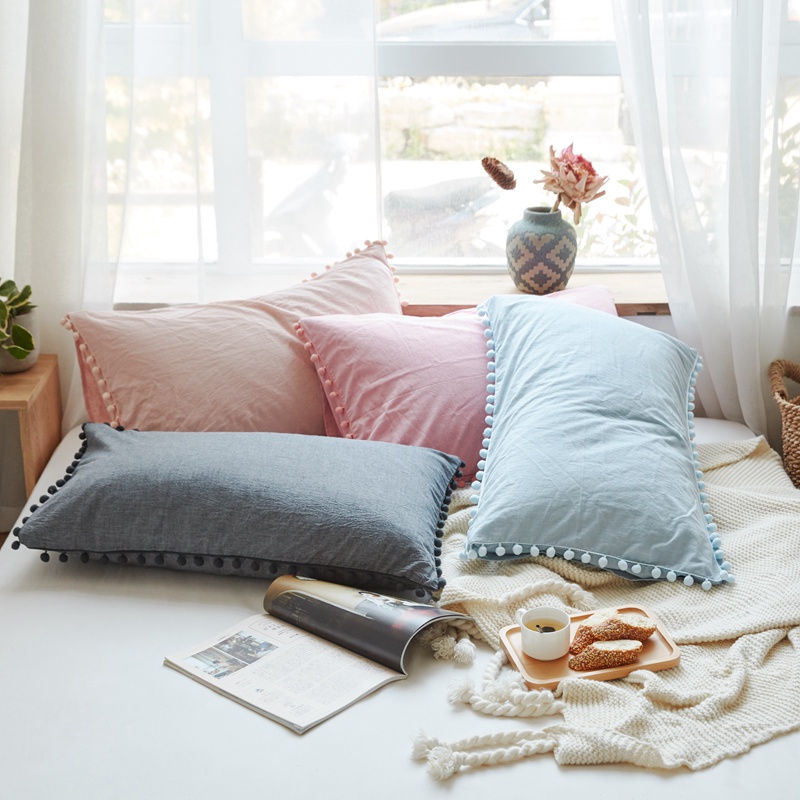 Cotton Sarung Bantal Vỏ gối cotton mềm mại Thiết kế bóng dễ thương Phong cách Nhật Bản Vỏ gối dễ thương | BigBuy360 - bigbuy360.vn