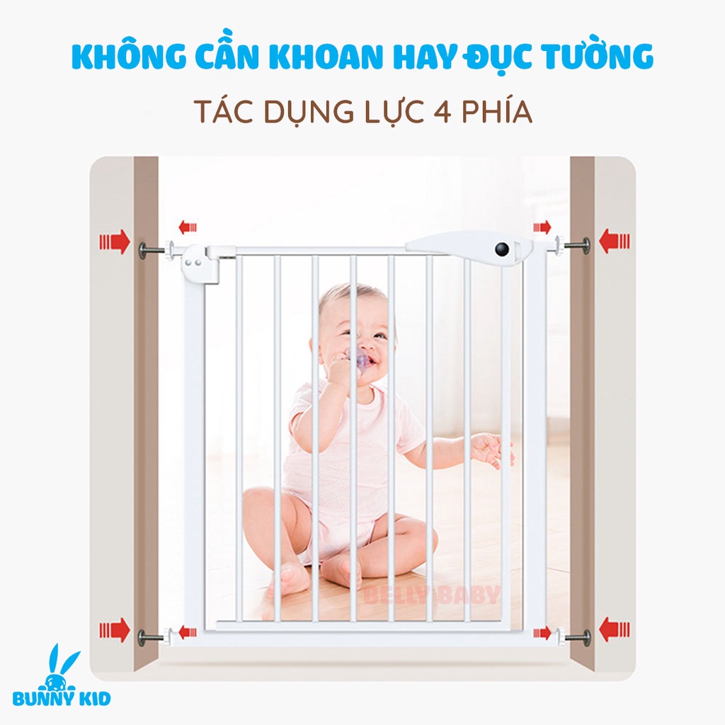 Thanh chắn cửa, thanh chắn cầu thang Bellybaby, bảo vệ an toàn cho trẻ nhỏ