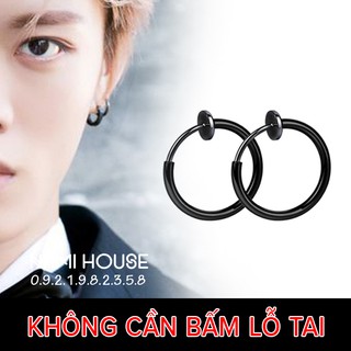 Bông tai nam nữ khoen tròn kẹp vành tai loại hàng tốt (không cần bấm lỗ tai) - namimi house