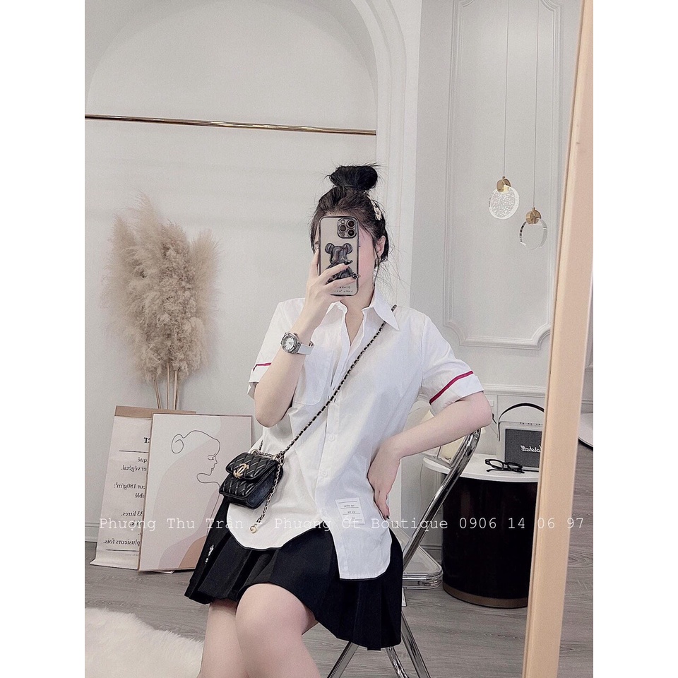 Áo Sơ Mi Nam Nữ Form Viền Sọc Dài Tay Dày Mịn Thoáng Mát Thiết Kế Thời Trang Kiểu Dáng Năng Động Trẻ Trung