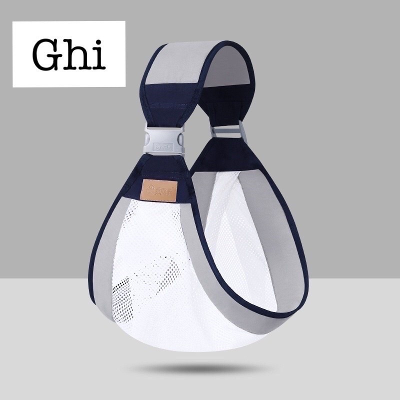 Địu trẻ em sơ sinh nhiều tư thế vải lưới mềm mát gọn nhẹ dễ dàng sử dụng