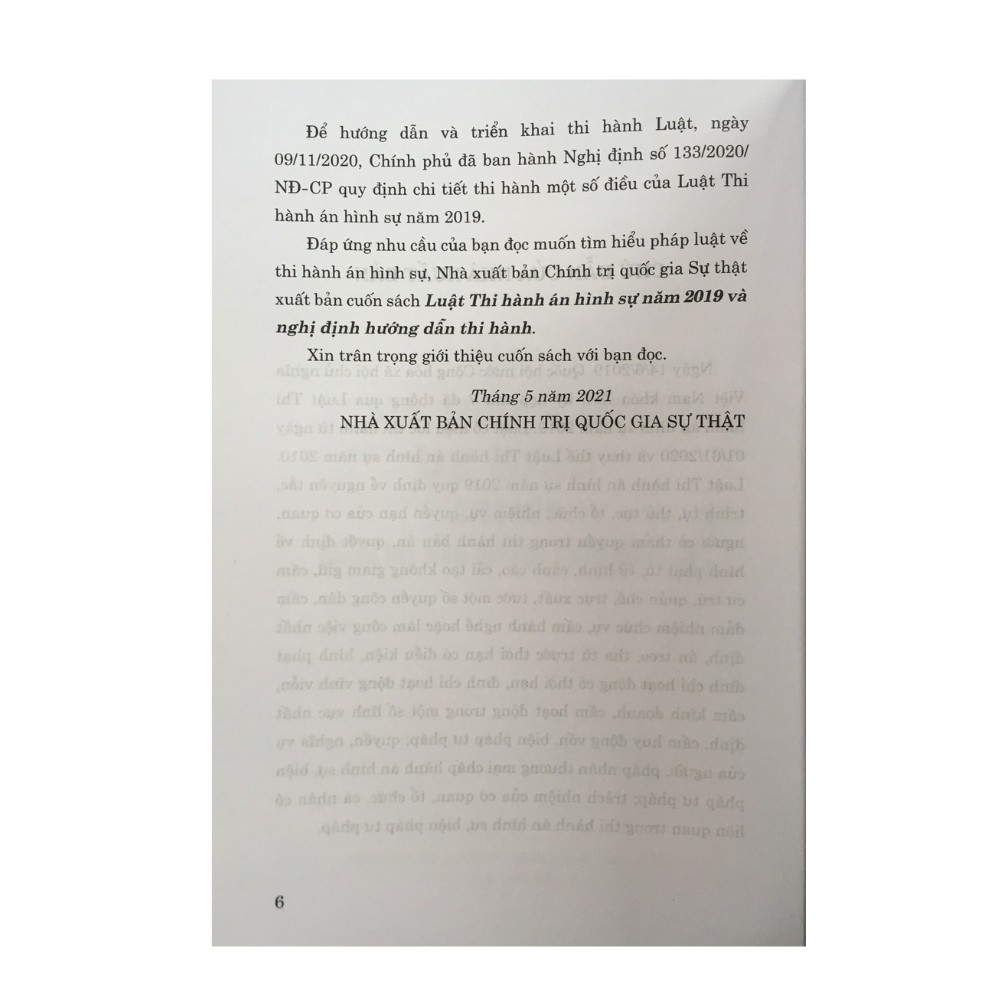 Luật Thi hành án hình sự năm 2019 và nghị định hướng dẫn thi hành