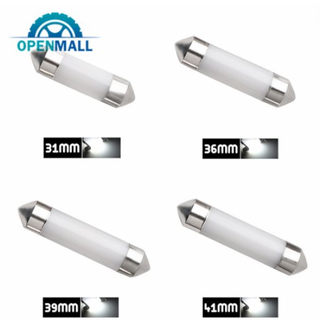 Bóng đèn LED sứ 31MM 36MM 39mm 41mm biển số xe hơi ô tô trần nội thất siêu tiết kiệm sáng con nhộng tương thích Toyota