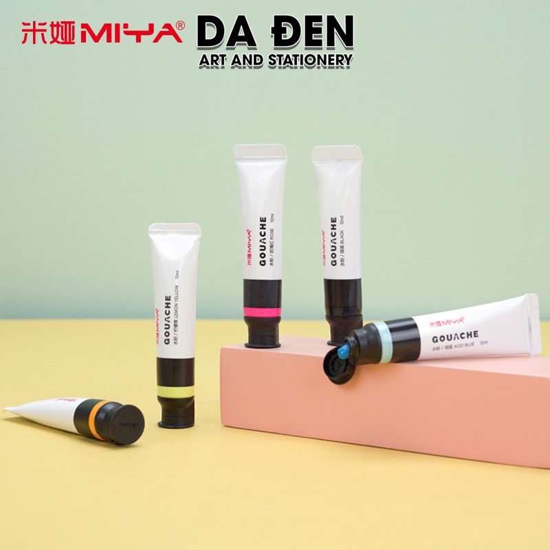 [DA ĐEN] Màu Himi Miya Gouache/ Watercolor/Acrylic Tuýp 12ml