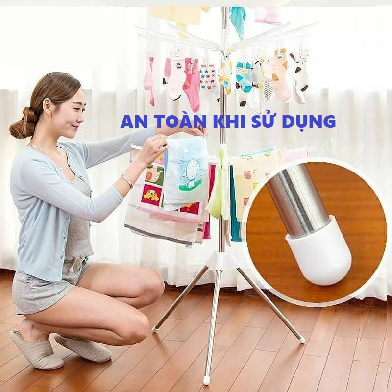 Cây Phơi Quần áo Đồ lót tất vớ lót Đồ sơ sinh thông minh có thể gấp gọn xoay 360° tiết kiệm diện tích hàng chuẩn giá tốt