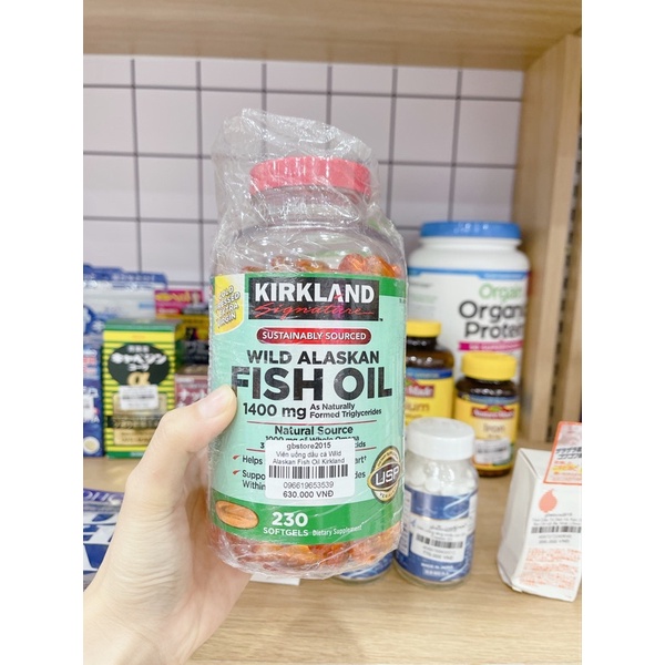 (Hàng Mỹ chuẩn Air ) 𝐕𝐢ê𝐧 𝐮ố𝐧𝐠 𝐝ầ𝐮 𝐂á 𝐀𝐥𝐚𝐬𝐤𝐚 𝐊𝐢𝐫𝐤𝐥𝐚𝐧𝐝 𝐒𝐢𝐠𝐧𝐚𝐭𝐮𝐫𝐞 𝐖𝐢𝐥𝐝 𝐀𝐥𝐚𝐬𝐤𝐚𝐧 𝐅𝐢𝐬𝐡 𝐎𝐢𝐥 𝟏𝟒𝟎𝟎𝐦𝐠 -230 Viên