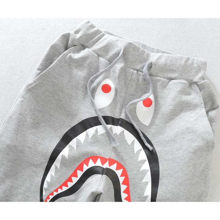 Quần Dài Họa Tiết Cá Mập BAPE Thời Trang Cho Nam Và Nữ