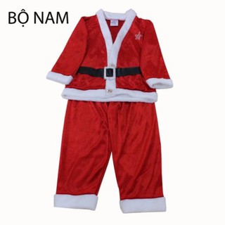 ( Hàng hot) Bộ quần áo noel bé trai bằng nhung cao cấp