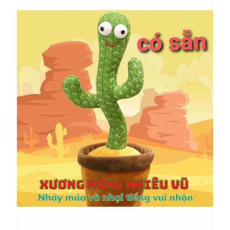 Cây Xương Rồng Nhồi Bông Nhảy Múa Vui Nhộn Cho Bé