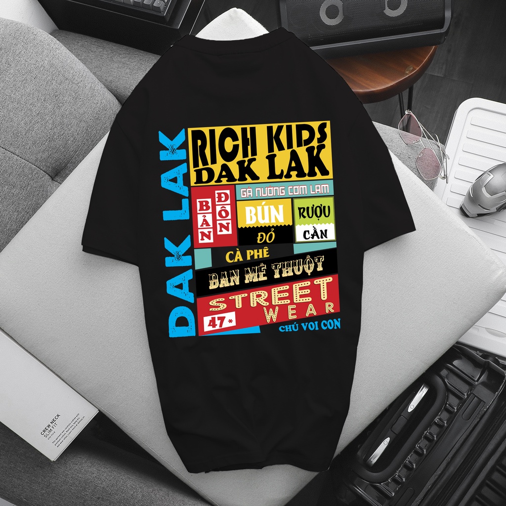 Áo Thun DAKLAK Unisex Áo Phông DAK LAK Rich Kids Việt Nam Inbox Shop Để InTheo Yêu Cầu