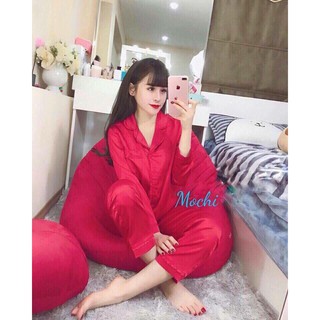 Bộ Pijama Phi Lụa Cổ Bèo_Xưởng May Quang Anh