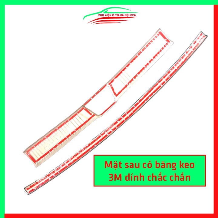 Ốp chống trầy cốp Suzuki Ertiga 2019-2023 inox sáng bóng