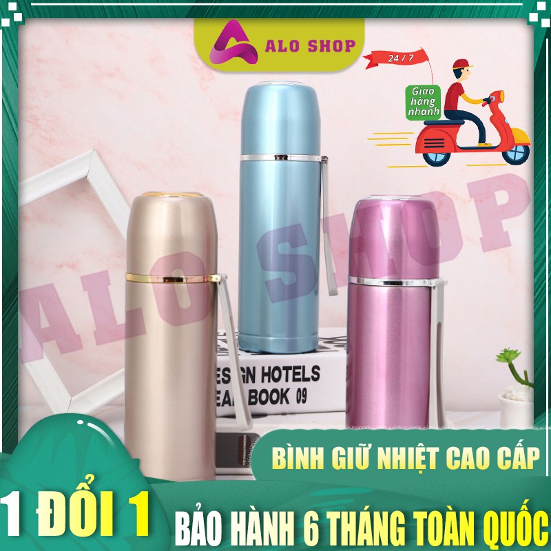 Bình Giữ Nhiệt Thép Không Gỉ Aloshop - Bình Nước Giữ Nhiệt Thời Trang Tiện Ích, Nhỏ Gọn