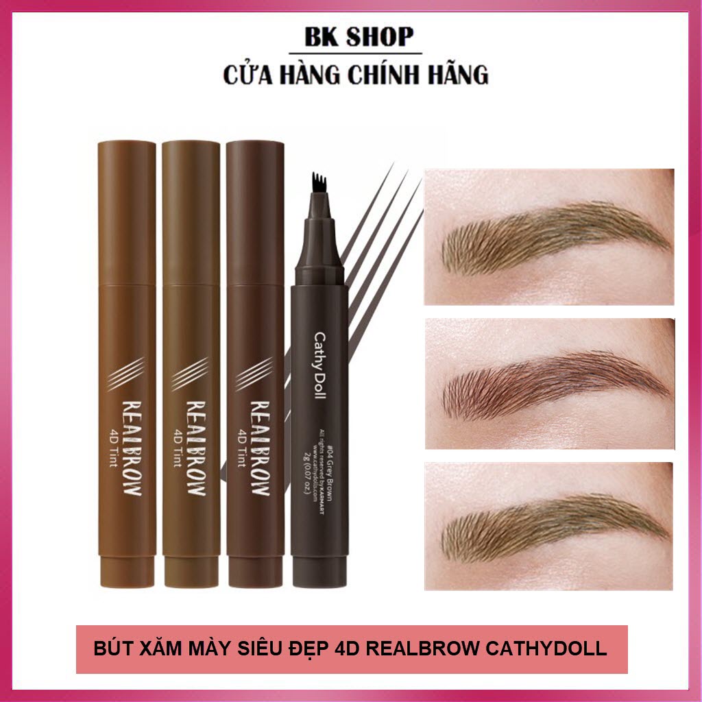 [Thái Lan] Bút xăm mày Real Brow 4D Tattoo Tint Cathy Doll 2g