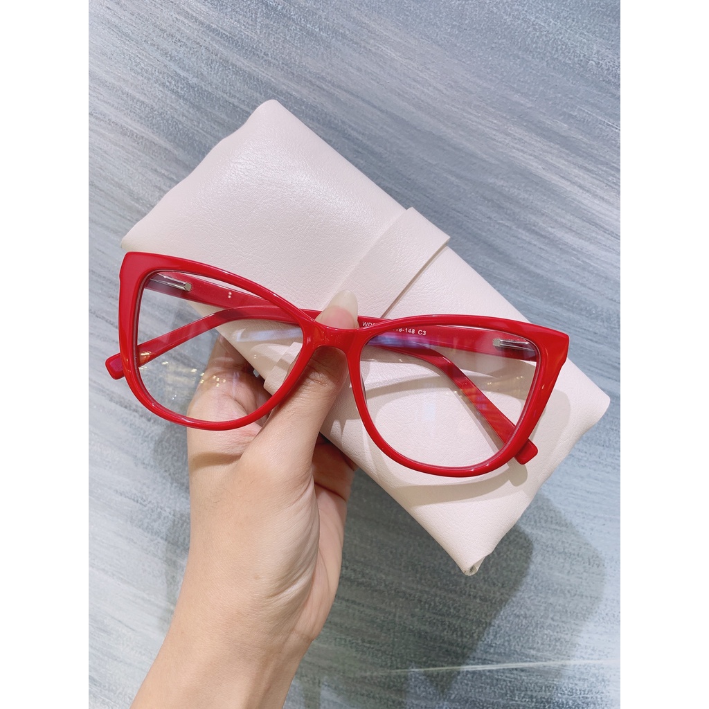Gọng kính unisex nhựa acetate cao cấp dáng mắt mèo thời trang Ouress wd23