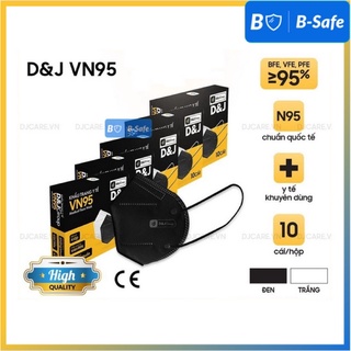 Khẩu trang n95 vn95 d&j đen - hàng cao cấp famapro - bảo vệ hô hấp - dj - d&j care - bsafe