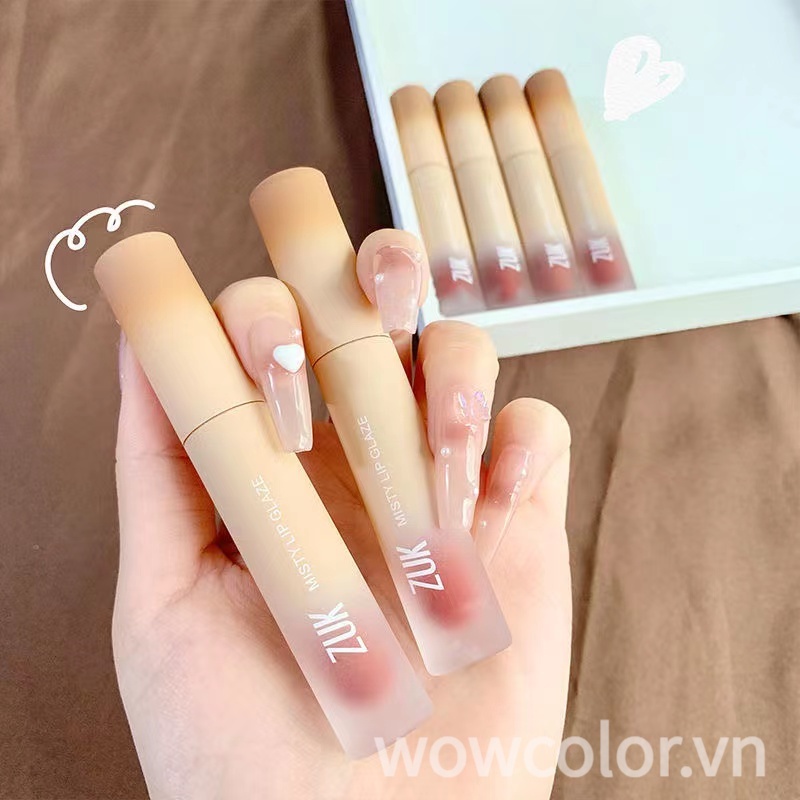 [Hàng mới về] Son môi ZUK kết cấu mờ dưỡng ẩm mềm mại kháng nước trang điểm lâu trôi/Son kem ZUK Màu Nhung Sương Lì Mịn
