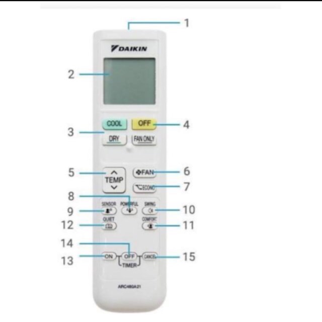 Khiển điều hoà Daikin mẫu mới