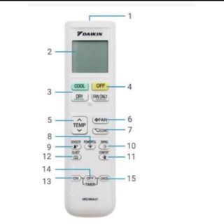 Khiển điều hoà Daikin mẫu mới