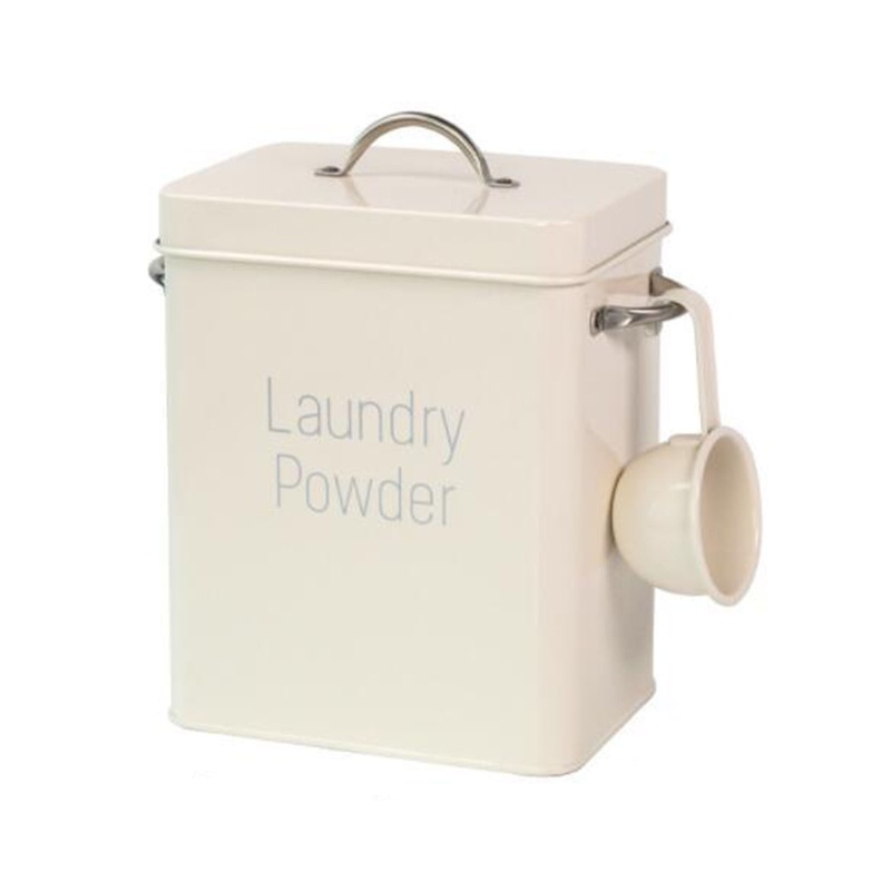 Hộp Thiếc Đựng Bột Giặt Kèm Muỗng Tiện Dụng