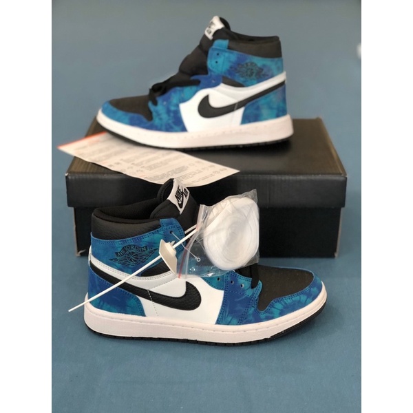 Giày jordan 1 xanh loang cao cổ, giày jd High Tie Dye hàng cao cấp đủ size nam nữ hàng cao cấp