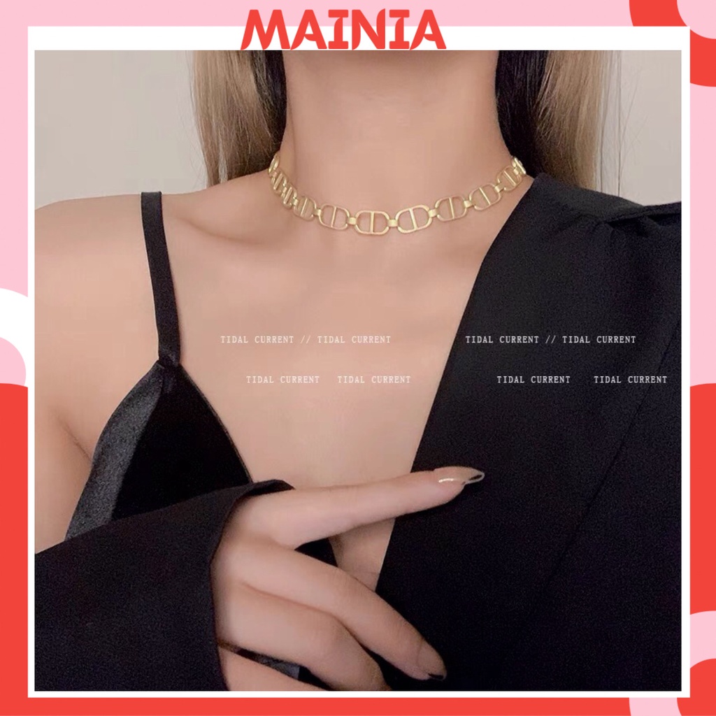 Choker Vòng Cổ Ngắn Phối Dây Xích Thời Trang Hàn Quốc Cao Cấp Mainia Shop