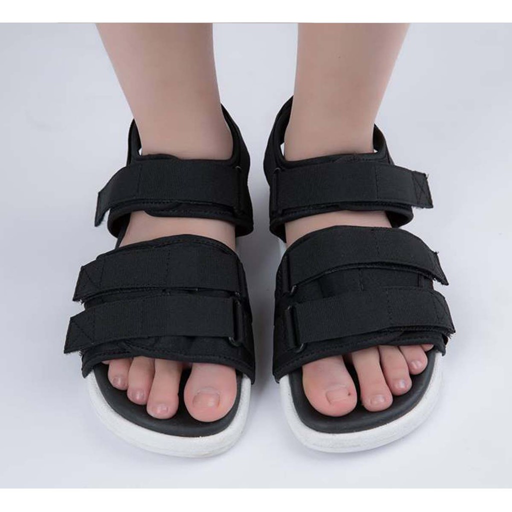 Giày Sandal Vento Nam Nữ - NV 1019 quai vải màu đen