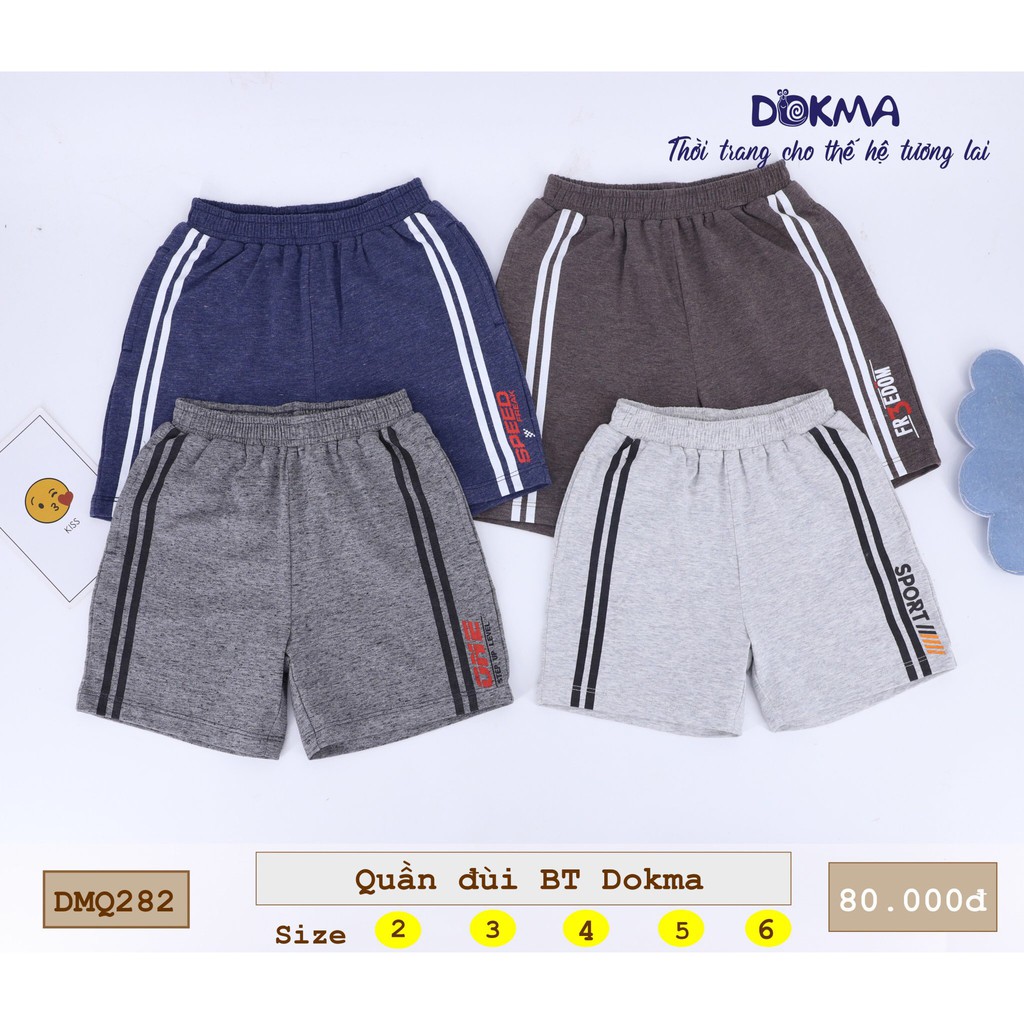 [FREESHIP] Quần cộc cotton 2-6 tuổi cho bé trai Dokma Voi.kids DMQ282 TR