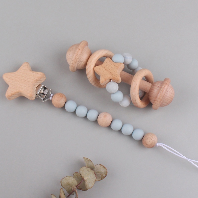 Đồ Chơi Ngậm Nướu Bằng Silicone Tiện Dụng Cho Bé 0-6 Tháng Tuổi