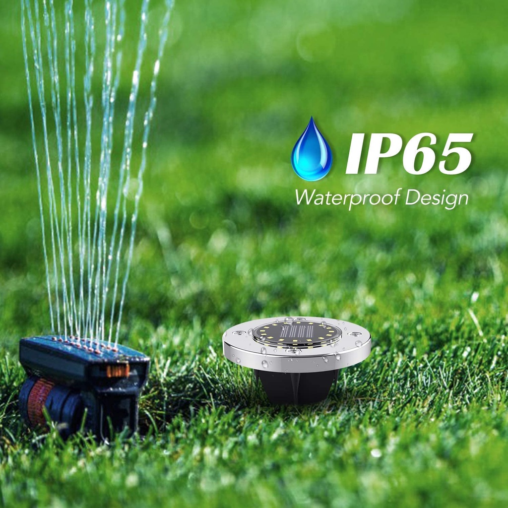 Đèn Led 20 Bóng Năng Lượng Mặt Trời Chống Thấm Nước Chiếu Sáng Lối Đi Sân Vườn