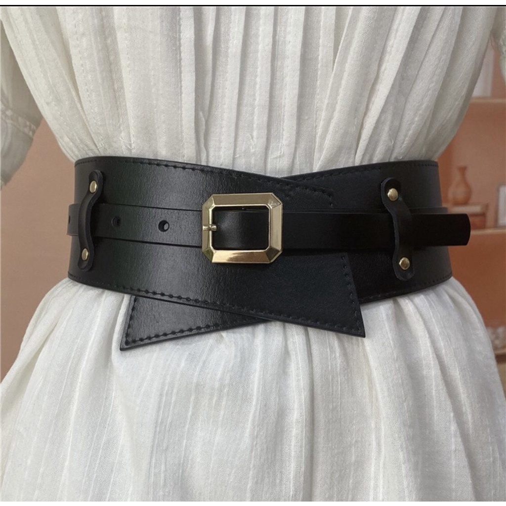 Đai Váy Bản To Sang Chảnh - thắt lưng đai váy 2 trong 1