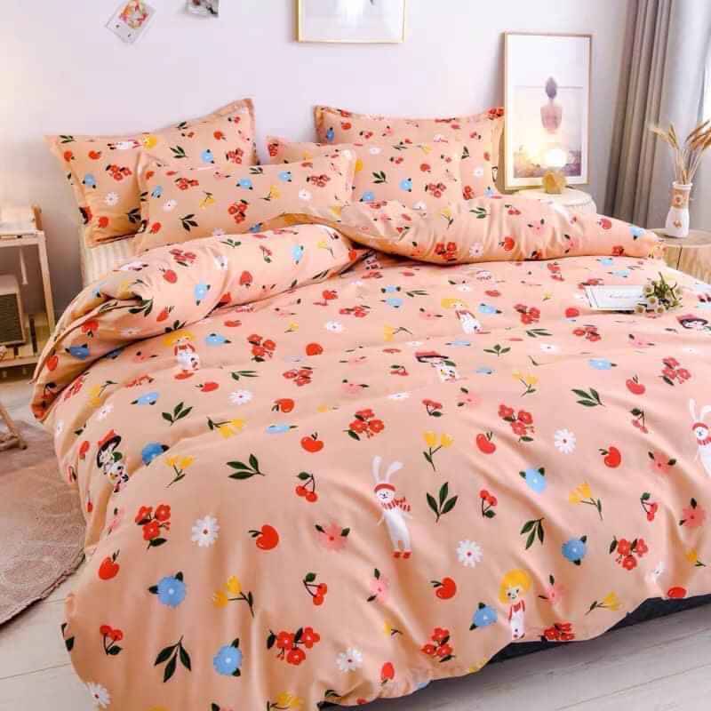 Bộ chăn ga gối cotton poly nhập khẩu