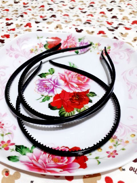 Bờm cài tóc tròn nhựa mềm vòng nhỏ ôm sát đầu