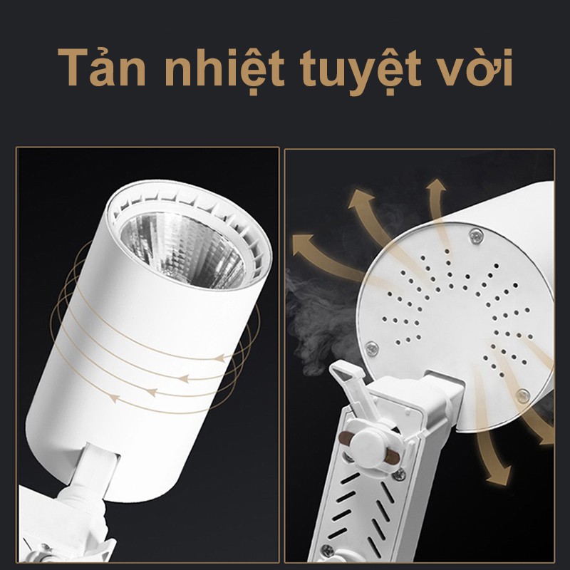 Bộ đèn rọi ray CHUANGYANG Cob 12w 20w 30w 40w siêu sáng chuyên nghiệp chất lượng cao