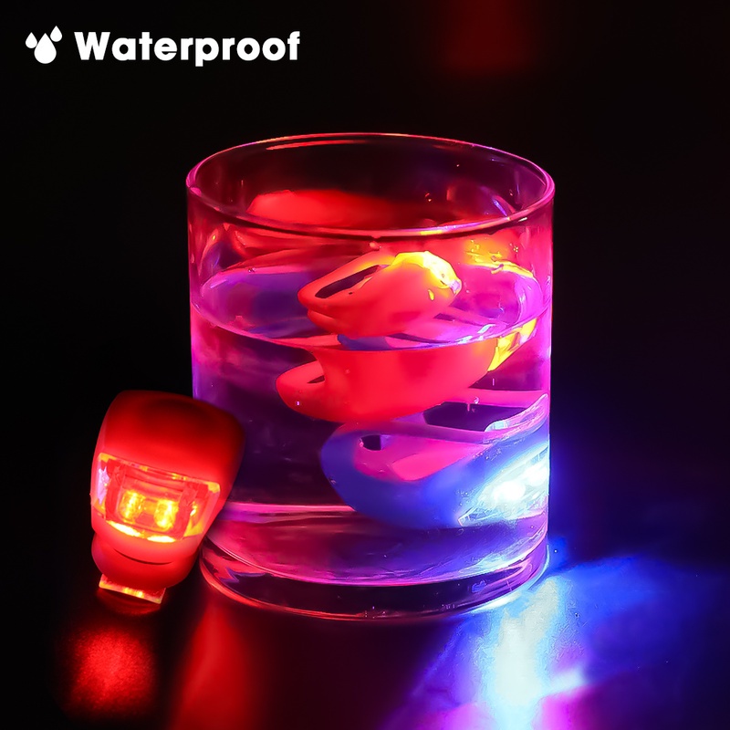 Đèn LED Silicone 3 Chế Độ Gắn Tay Lái Xe Đạp Kèm Pin