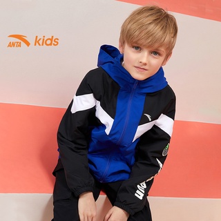 Áo khoác thời trang bé trai Anta Kids 352135642 chất gió mỏng nhẹ, chống nước cản gió