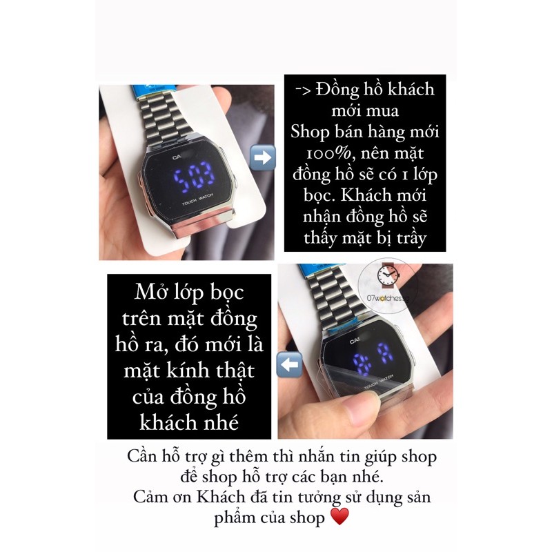 [watches.sg] Đồng hồ thời trang nam nữ A168 TOUCH WATCH- Mặt cảm ứng tráng gương | BigBuy360 - bigbuy360.vn