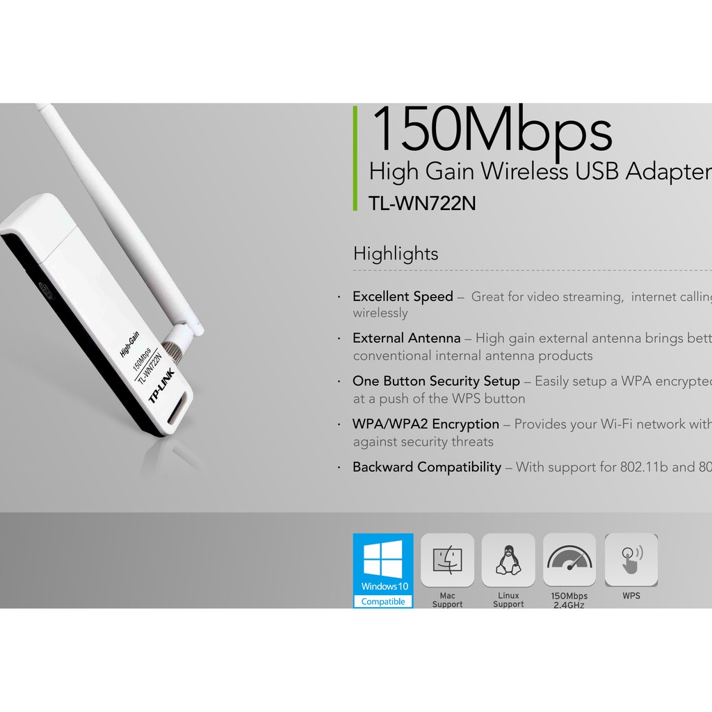 USB Thu sóng wifi TP-Link 722N V3.0 CHÍNH HÃNG PHÂN PHỐI | BigBuy360 - bigbuy360.vn