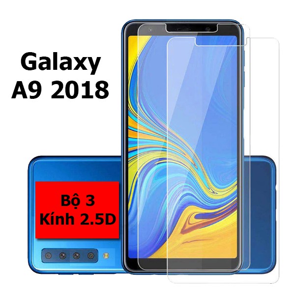 Bộ 3 kính cường lực Galaxy A9 2018