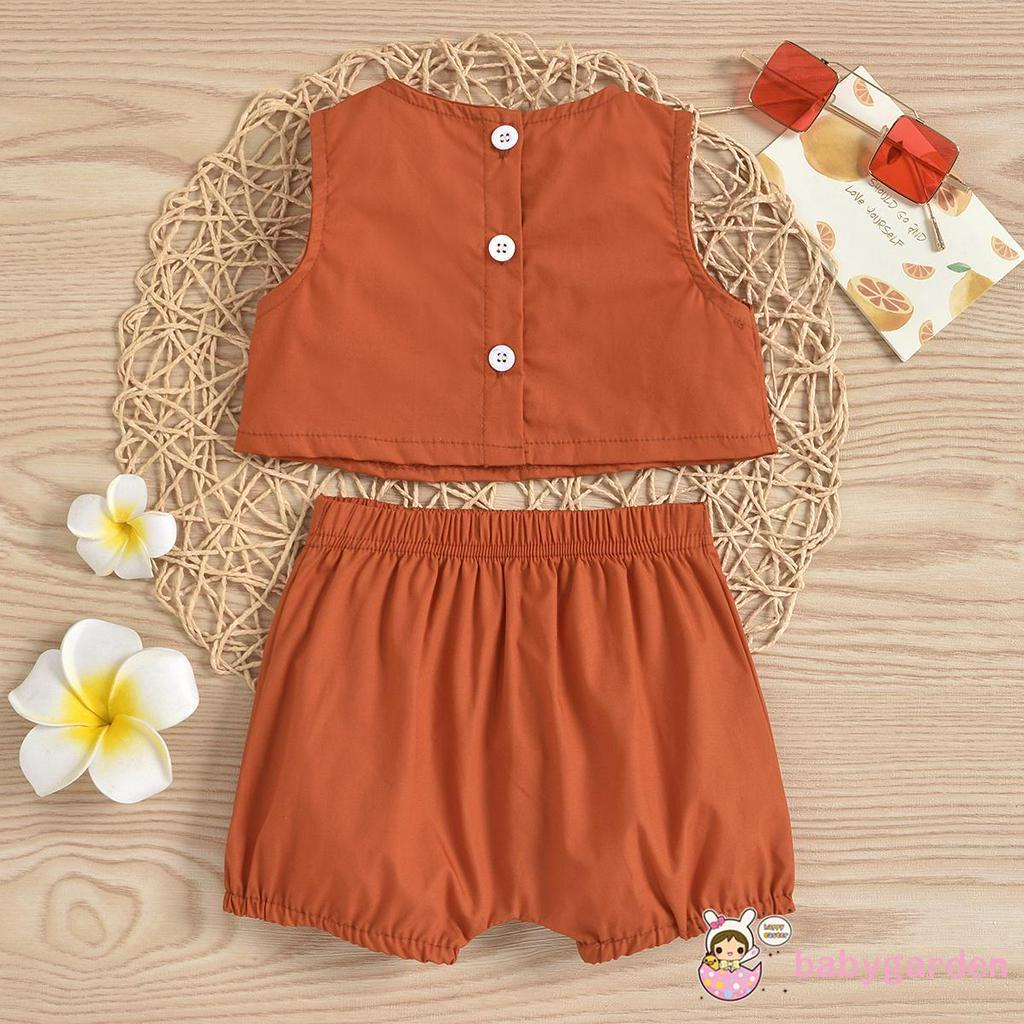 Áo Thun Ba Lỗ Hình Chú Ong + Quần Short Đáng Yêu Cho Bé Gái