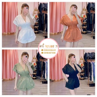 💥FREESHIP💥Jumsuit NHIHOUSE71 Đồ Bay Ngắn Cổ V Tay Dơi Eo Thun Bản Trẻ Trung  Năng Động  Freesize Dưới 55kg ༩
