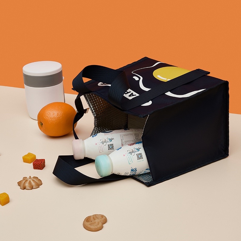 Túi Đựng Hộp Cơm Giữ Nhiệt Văn Phòng Vải Oxford B97 Chống Thấm Nước Hoạt Hình Cao Cấp