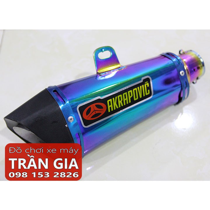 Pô Akrapovic full cổ pô bầu hơi titan cho Exciter, Winner, Raider, Fz